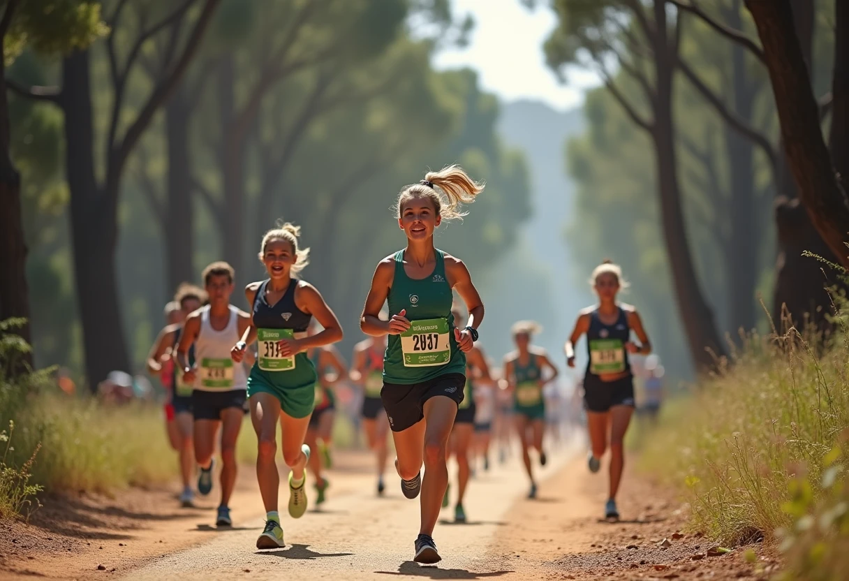 Trail half marathon scene
