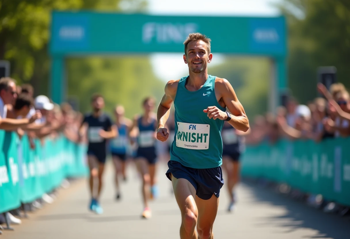 Marathonläufer im Ziel