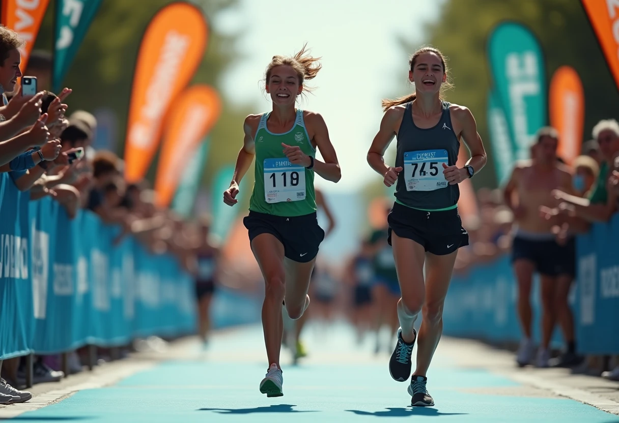 Momento di arrivo in una maratona
